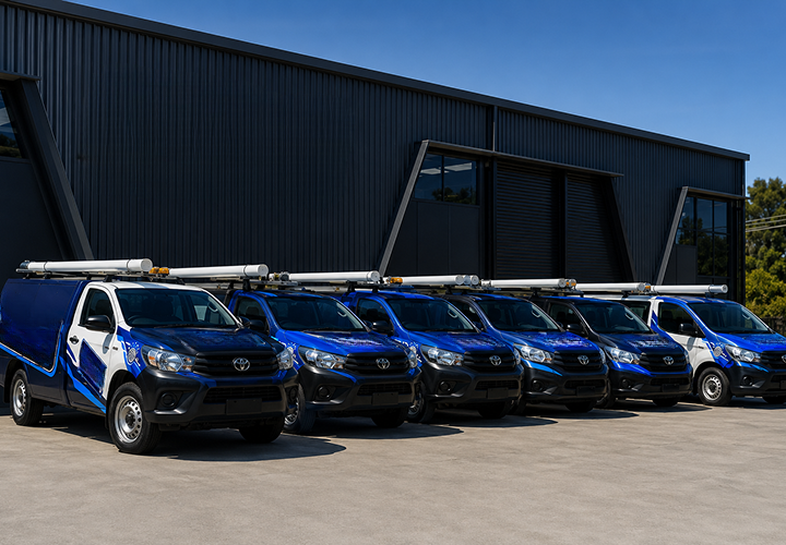 Fleet of Wentworthville Blocked Drains plumbing vans
