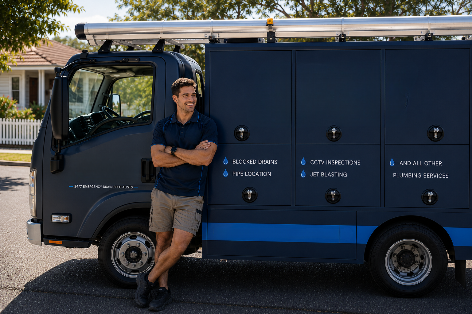 Plumber with Wentworthville Blocked Drains van
